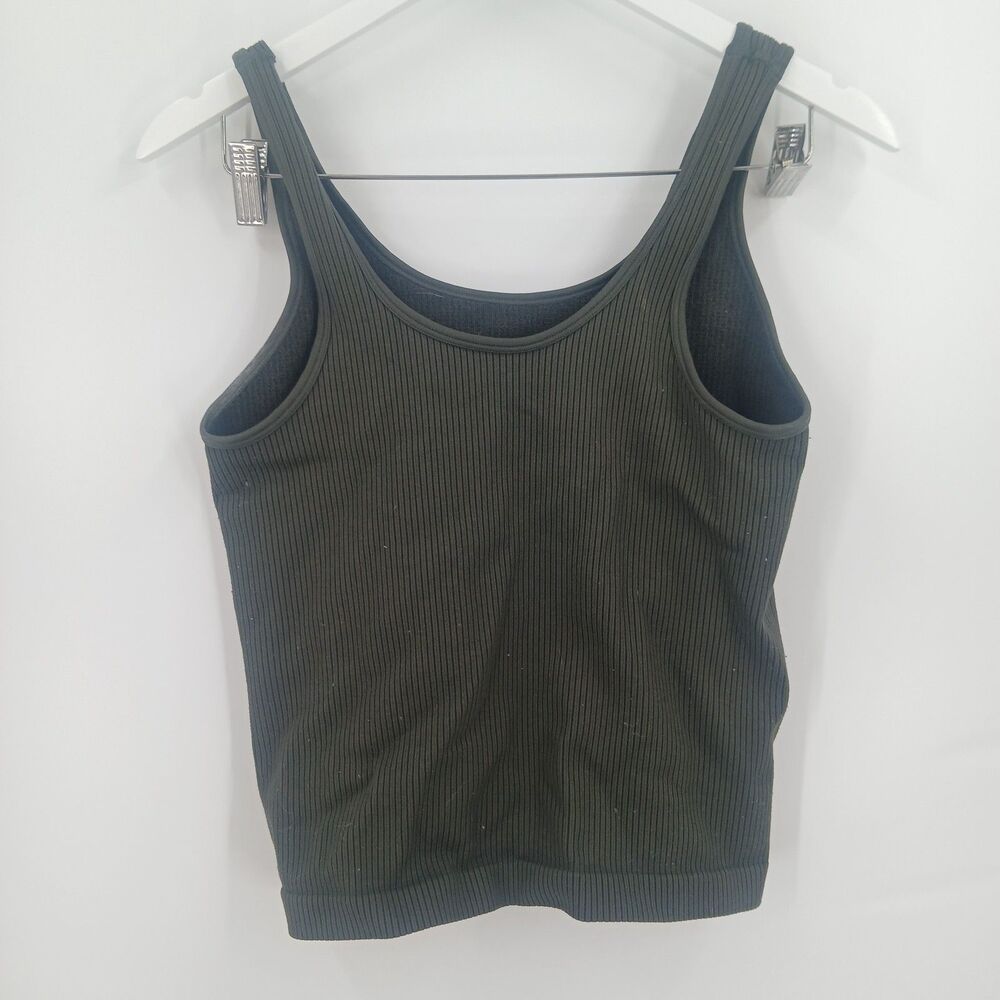 woamns A New Day Charcoal green Gray Ribbed Tank Top Cami Size XL